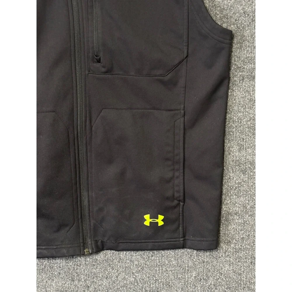Under Armour Scent Control Hunting Vest Mens L Black Full Zip Fleece Lined - Picture 2 of 8
